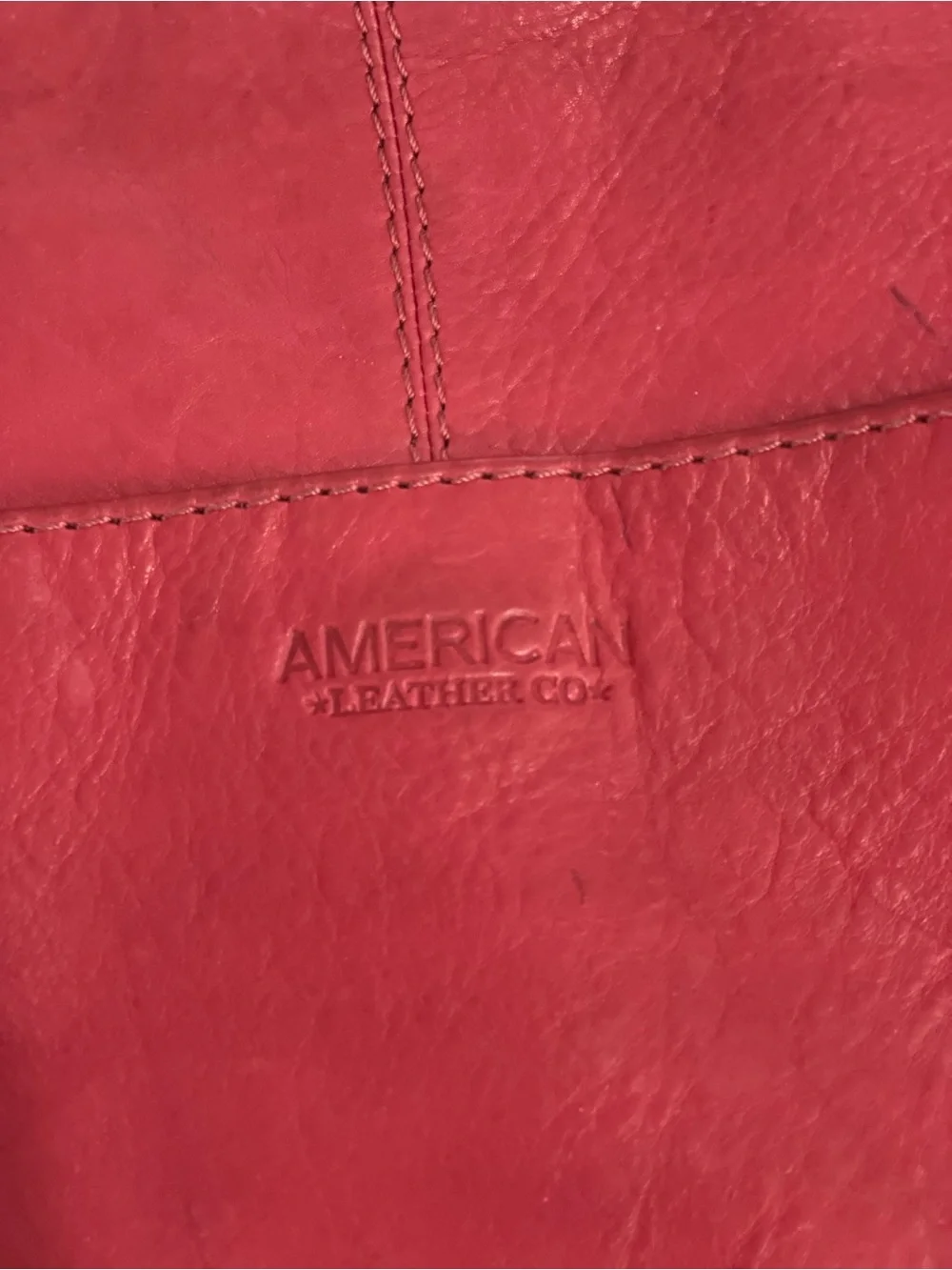AMERICAN LEATHER CO. Red Leather Hobo Bag - Women's Everyday Carry